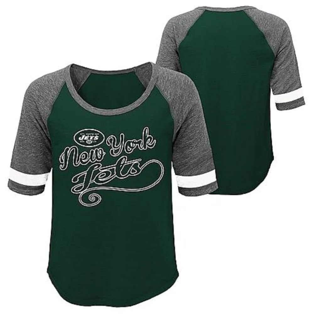 Womens Raglan Tee-Shirt - New York Jets nwt size large
